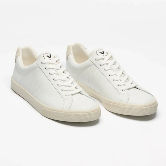 Veja Esplar White Leather Low Top Sneakers Size 7 - Picture 4 of 12